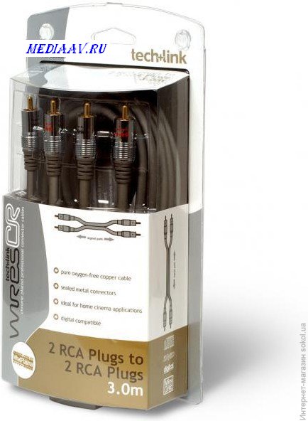 2xRCA-2xRCA TechLink 680033 3,0 м